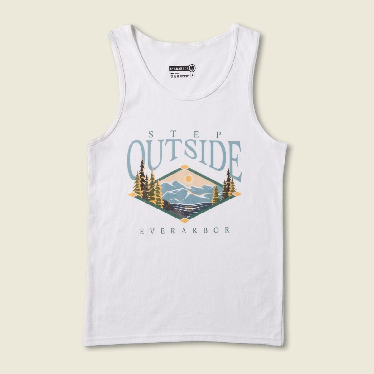 Step Outside Tank - White