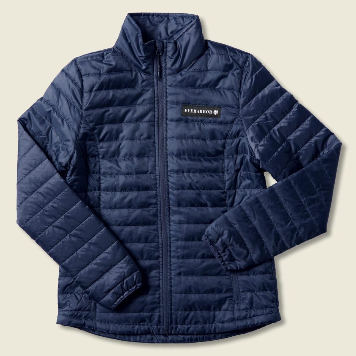 Men's Puffy Jacket with woven Everarbor (River Navy Blue)
