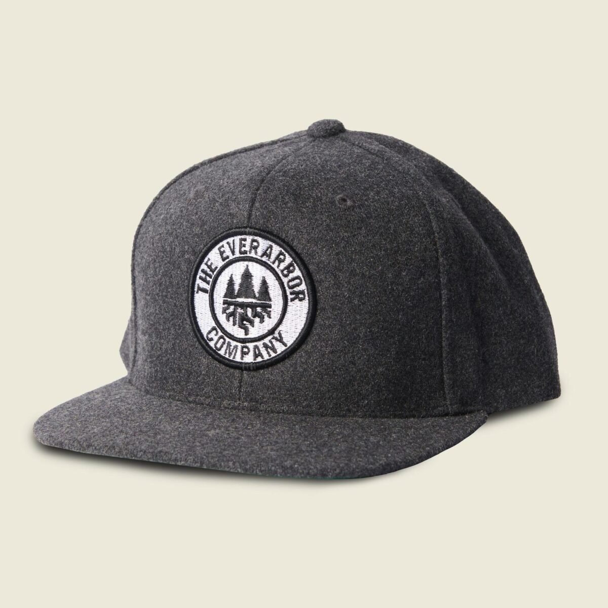 Grey Wool Hat with Traditional Seal Stitched Logo