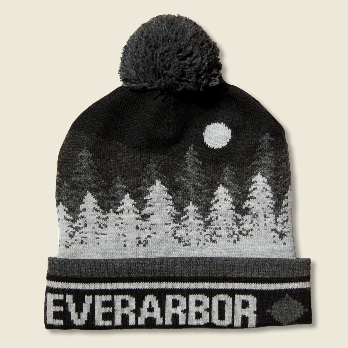 Pixelated Pom Hat - Black