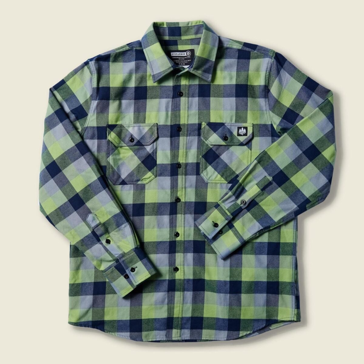 Men's Flannel - Green/Blue - Image 3