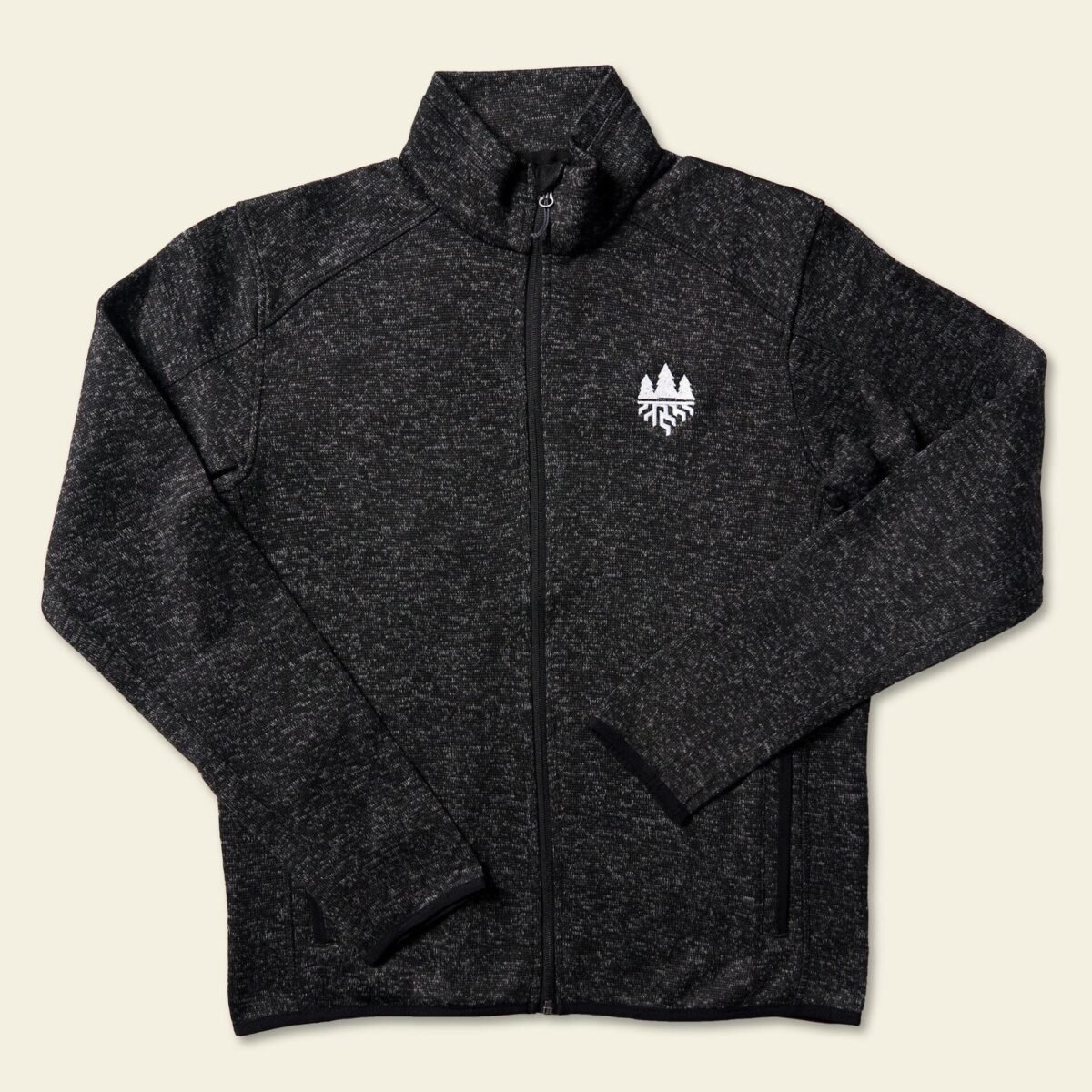Men's Heather Black Fleece Jacket