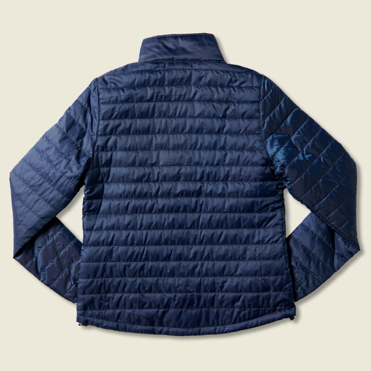 Women's Puffy Jacket with woven Everarbor (River Navy Blue) - Image 3