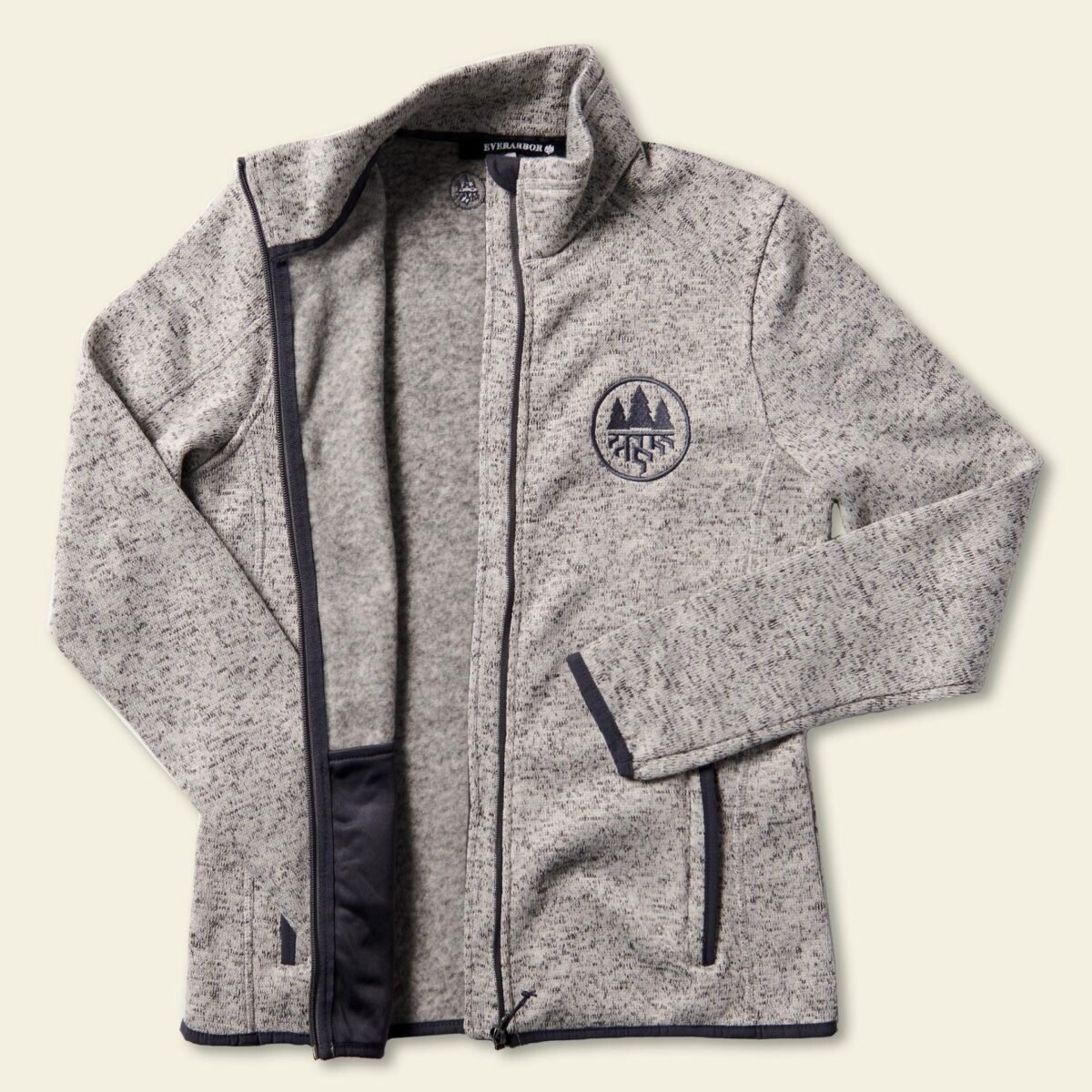 Women's Grey Fleece Jacket - Image 3