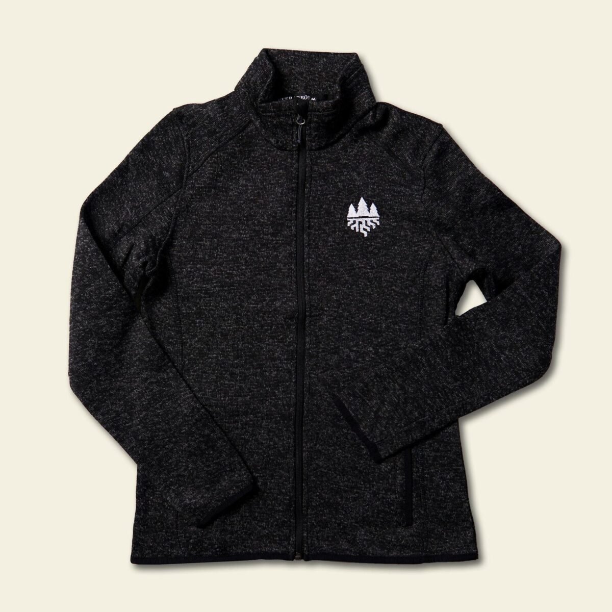Women's Heather Black Fleece Jacket