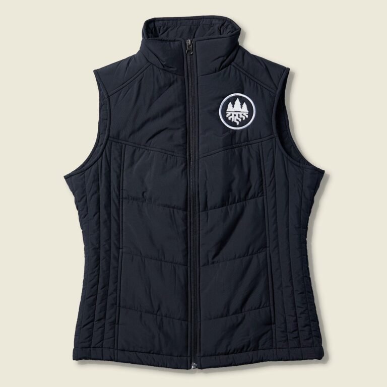 WATER AND WIND PROTECTION CROPPED QUILTED VEST - Black