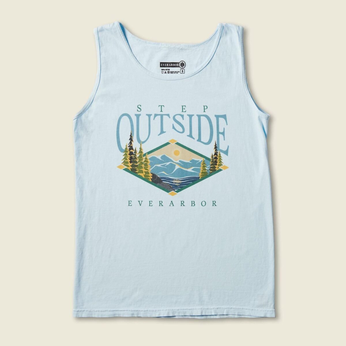 Step Outside Tank - Light Blue
